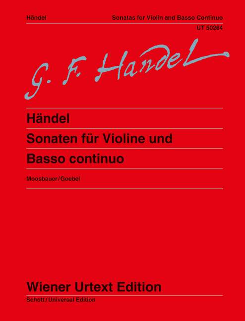 Handel: Sonatas for Violin & Basso Continuo published by Wiener Urtext